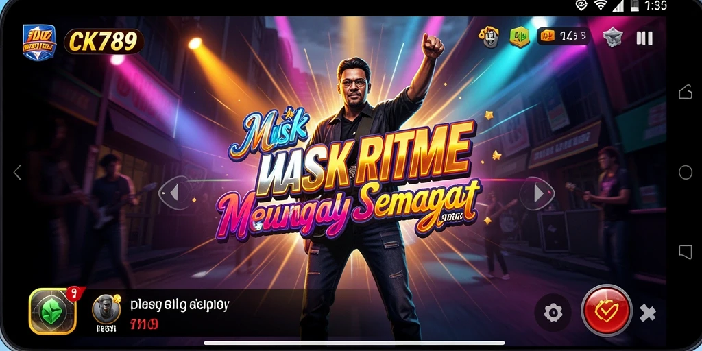 Tampilan screenshot CK789 menampilkan aksi seru dalam gameplay musik.