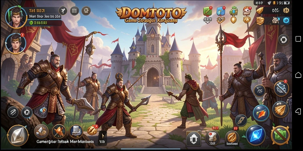 Tampilan gameplay menarik dari DOMTOTO dengan strategi dan pertempuran.