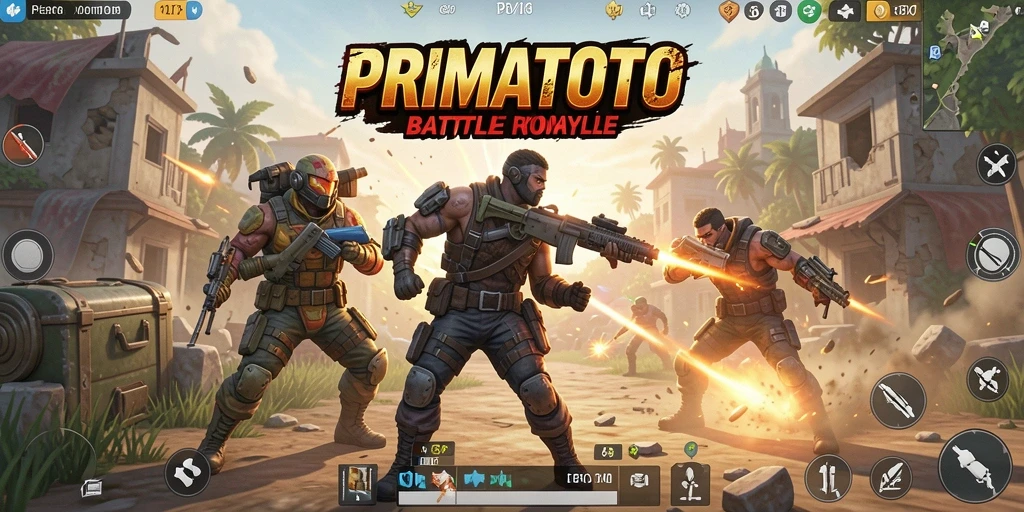 Tampilan seru gameplay PRIMATOTO dalam pertarungan Battle Royale.