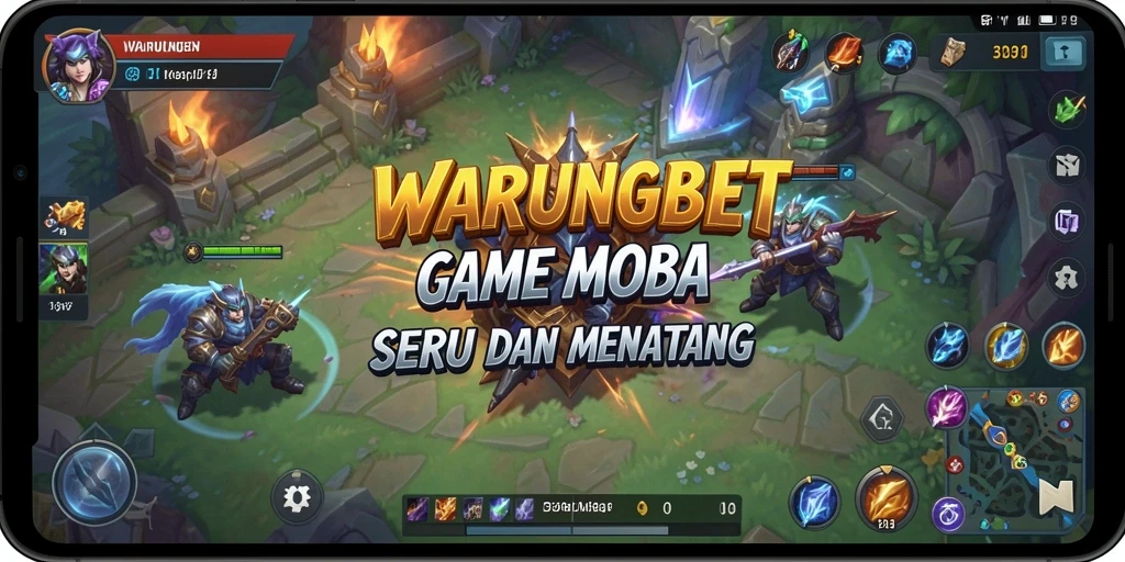 Tampilan gameplay seru dalam WARUNGBET, dengan aksi pertempuran yang intens.